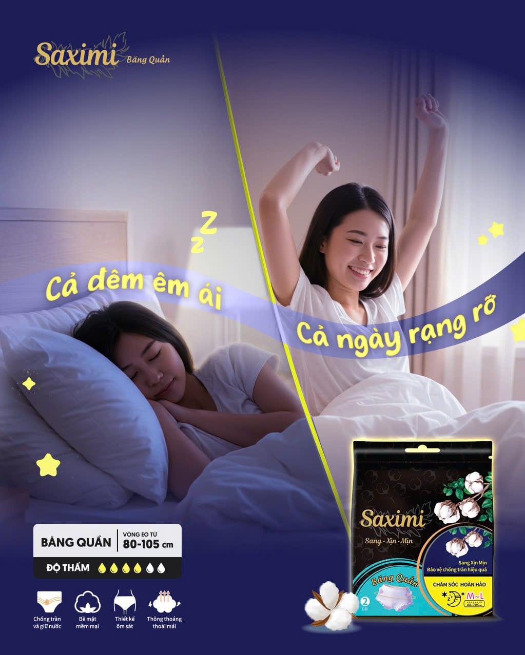 Băng vệ sinh Saximi - Dòng băng quần