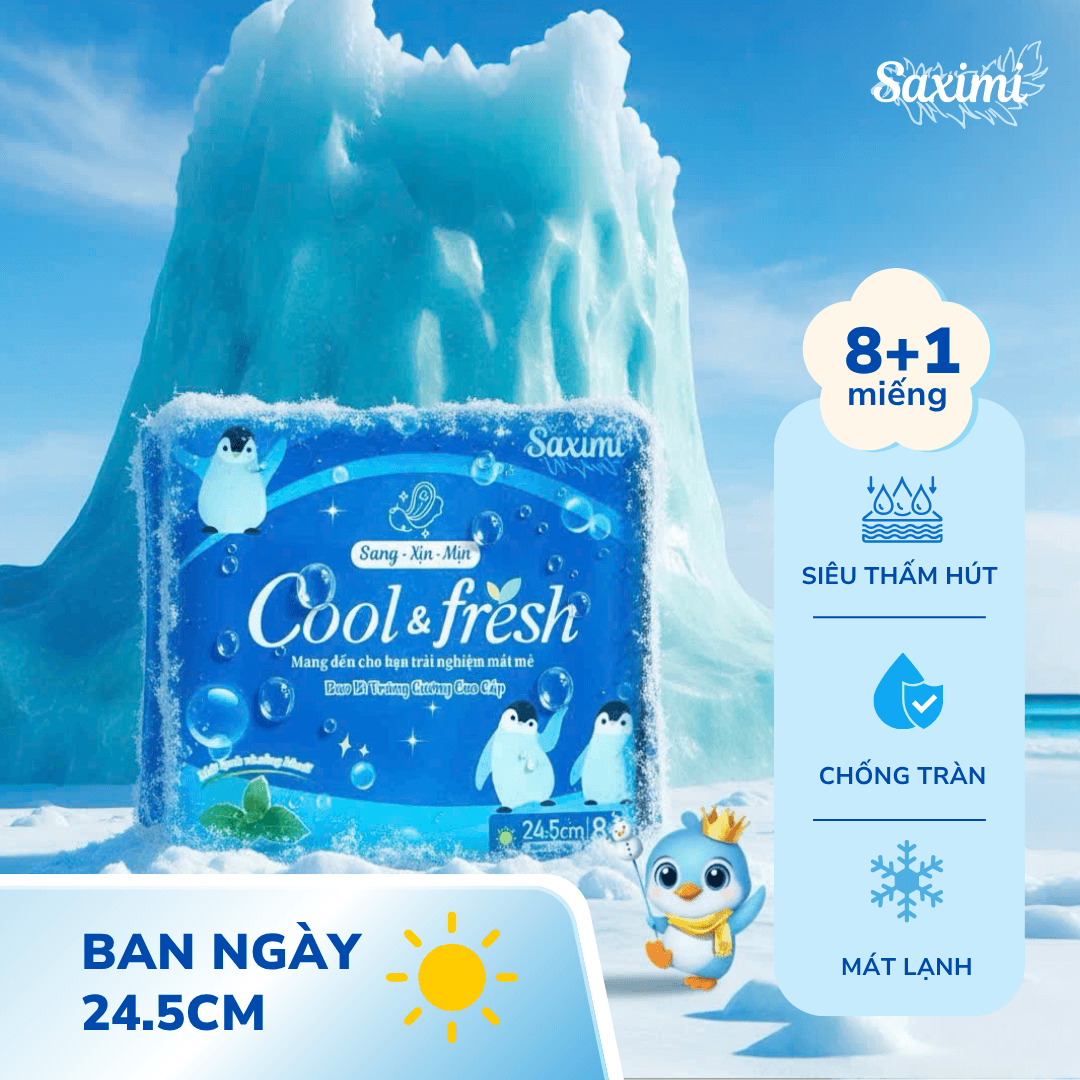 Băng vệ sinh Saximi Cool Fresh Ban ngày 24.5cm
